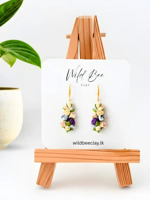 Floral Polymer Clay Earrings image